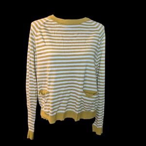 Charlie & Robin Yellow and White Striped Sweater